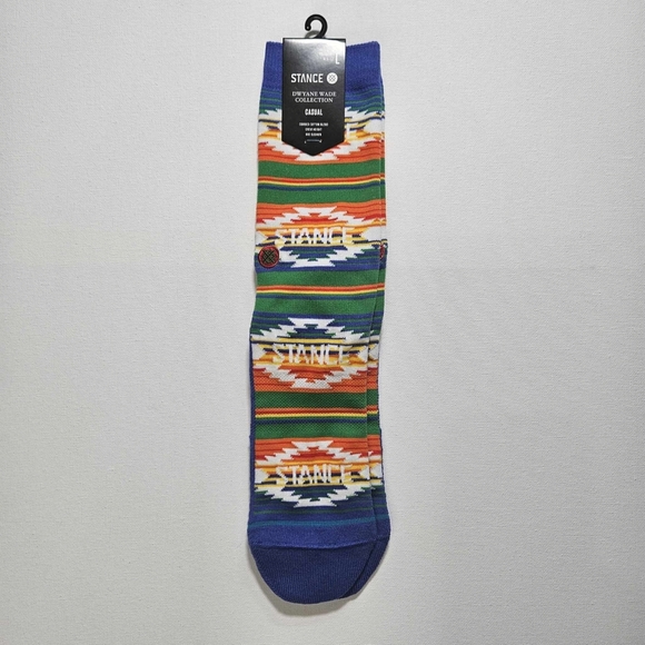 Dwyane Wade Socks Collection Stance Crew Height‎ Blue White Orange Mid Cushion - Picture 1 of 8